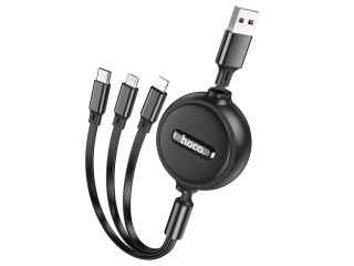 X75 3-in-1 double-pull charging cable (iP+Micro+Type-C)