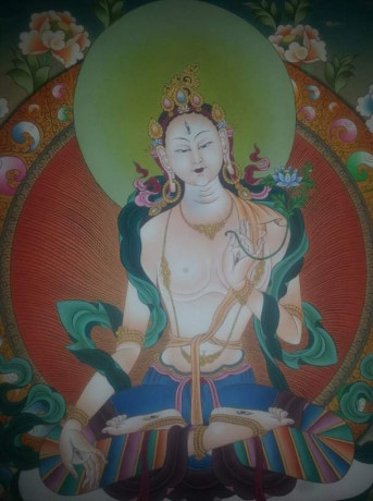 White Tara (Dolma karpo)सेतो तारा THANGKA PAINTING 10%OFF