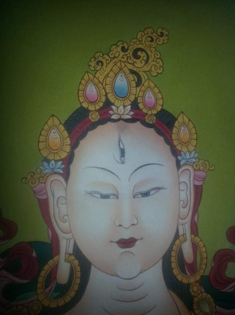 White Tara (Dolma karpo)सेतो तारा THANGKA PAINTING 10%OFF