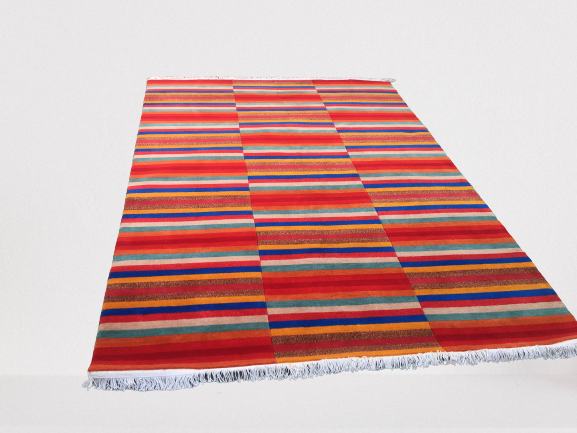 Multy Color 5.64 Ft x 7.84 Ft 60 Knots Nepali Carpet/Galaicha