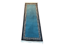 RH21 Blue Color 62 Cm x 185 Cm 60 Knots Handknotted Nepali Carpet-Galaicha