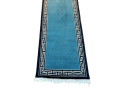 RH21 Blue Color 62 Cm x 185 Cm 60 Knots Handknotted Nepali Carpet-Galaicha
