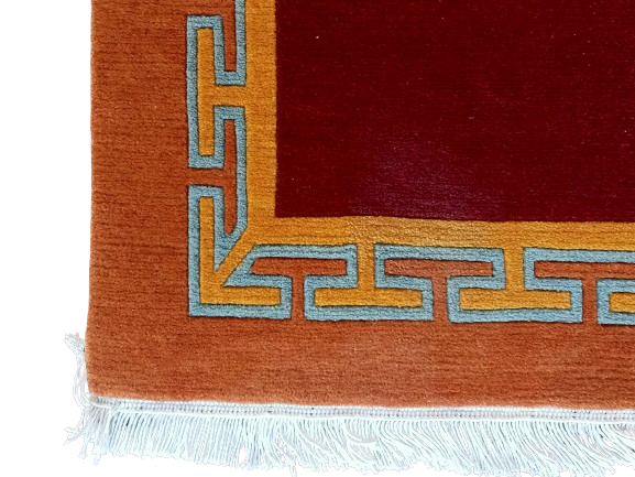 RH21 Red Color 62 Cm x 185 Cm 60 Knots Handknotted Nepali Carpet
