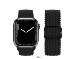 IWatch WA05 Jane Eyre series sliding buckle ultra-thin nylon strap(38/40/41mm) Black