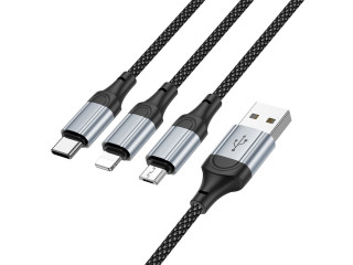 X102 Fresh 3-in-1 charging data cable(iP+Micro+Type-C)