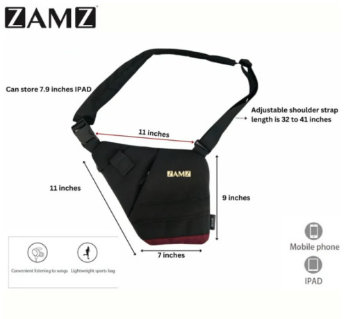 Zamz Mens Sling Bag/Crossbody Bag For Men/Side Bag For Men/Soulder Bag For Men/ Water Resistant Fabric- Bags | Side Bags For Men