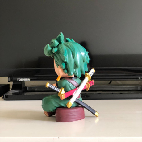 One Piece Roronoa Zoro Smiling face Sitting Action Figure