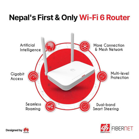 Dish Home Fibernet- 1 Year Package- 300 Mbps High Speed Gaming Wifi (+3 Months Bonus)