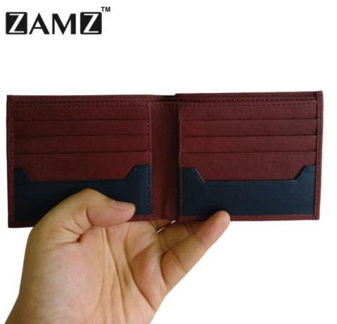 Zamz Navy Blue Genuine 100% Leather Wallet For Men