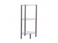 RONTO CORNER GLASS SHELF 3TIER BN/CG