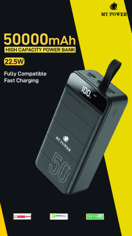 My Power Powerbank 50000mah M512, Mypower QC 3.0 PD 22.5W Fast Charging Power Bank