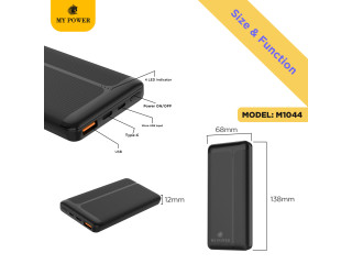 My Power 10000mah Power Bank m1044, Fast Charging Power Bank