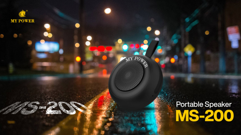 MyPower MS200 Portable Bluetooth speaker, Waterproof Speaker, High Sound Quality, Small size Black Color Speaker MS200