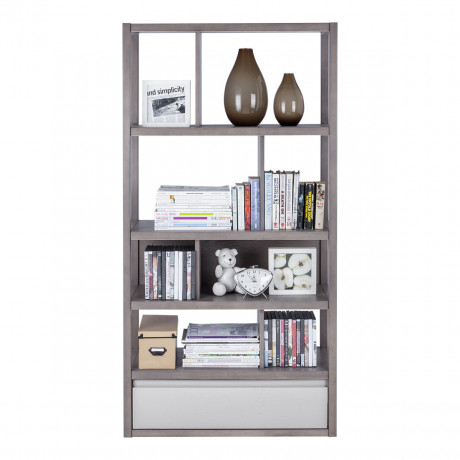LUCIANO MULTI SHELF 80X160CM. PBN/SS