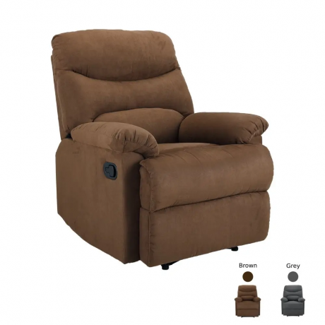 RILEY FABRIC MANUAL RECLINER 1/S GY
