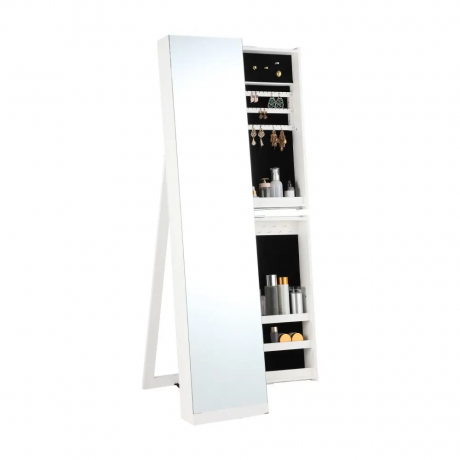 EMMA STANDING MIRROR+CABINET WT