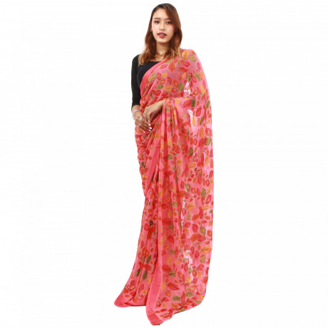 womens-printed-chiffon-saree-with-unstitched-blouse-piece-big-1