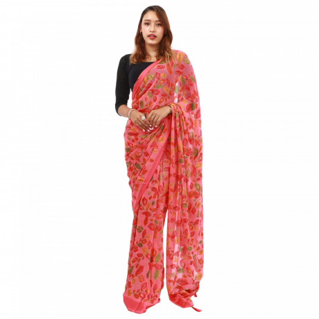 womens-printed-chiffon-saree-with-unstitched-blouse-piece-big-0