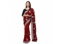 Women's Vichitra Silk Saree With Blouse Piece