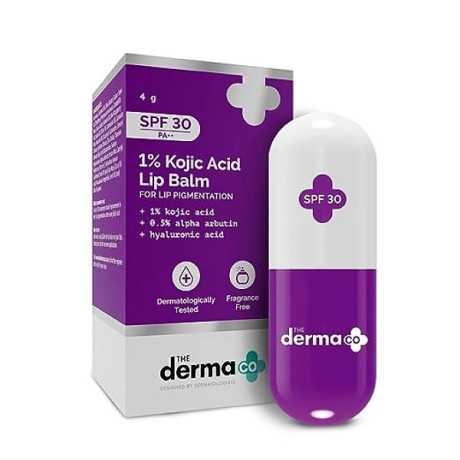 the-derma-co-1-kojic-acid-lip-balm-with-alpha-arbutin-hyaluronic-acid-spf-30-pa-for-dark-pigmented-lips-4g-off-white-big-0