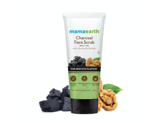 Mamaearth Charcoal Face Scrub For Oily Skin & Normal Skin With Charcoal & Walnut - 100gm