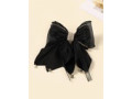 Exquisite Korean Style Bow Oragnza Hair Clip, Color: Black