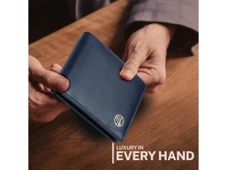 Leather Wallet for Men - Blue Colour