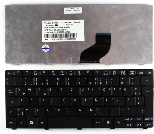 Laptop keyboard Acer Aspire One Laptop Keyboard for D255/D255E/D257/D260/D270