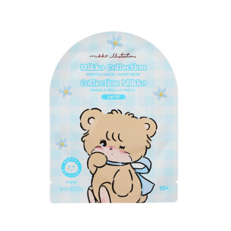 Mikko Collection Printed Facial Sheet Mask(Latte) Brand: CC Brand