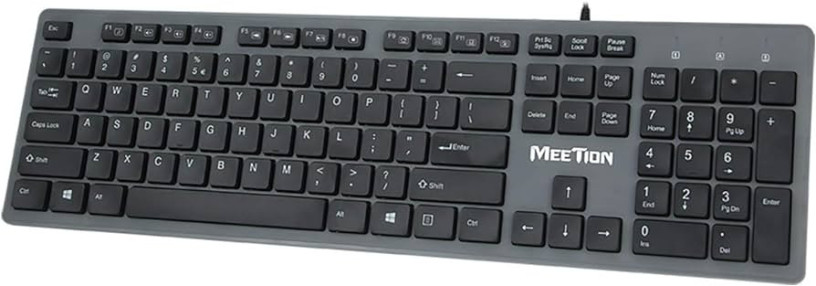 Meetion MT-K841 USB Wired Ultrathin Chocolate Keyboard-Black
