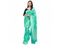 Women's Foil Printed Dola Silk Saree With Unstiched Blouse Piece